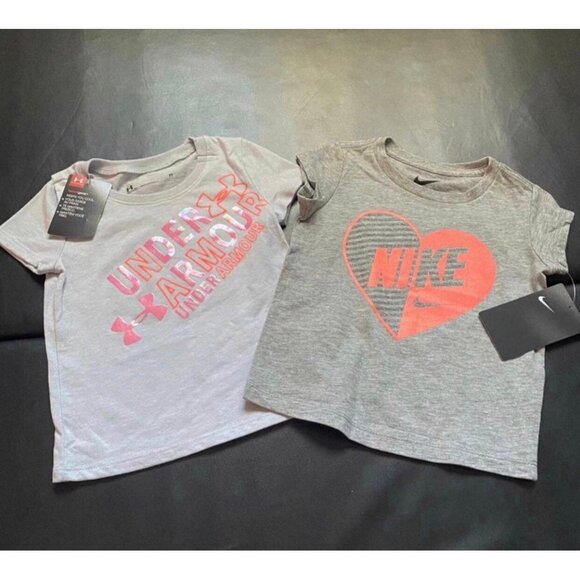 NWT Nike / Under Armour Tee Set Girls Size 2T - Picture 1 of 5